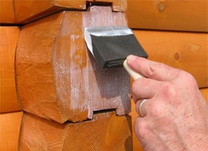 Герметизация торцов бревен в деревянном доме