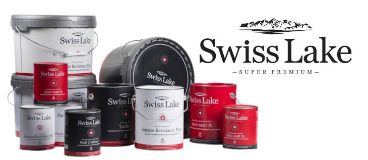 Линейка красок для внешних работ, интерьерных красок, эксклюзивных премиальных лаков для дерева и грунтовок от бренда Swiss Lake
